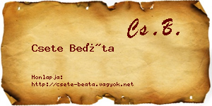 Csete Beáta névjegykártya