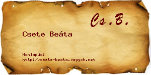 Csete Beáta névjegykártya